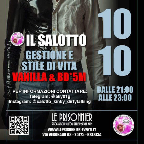 IL SALOTTO KYNKY - Gestione e stile di vita BD*5M e Vanilla - Sabato 10 Ottobre 2026