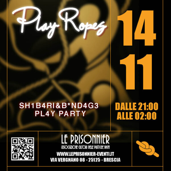 PLAY ROPES - Sabato 14 Novembre 2026
